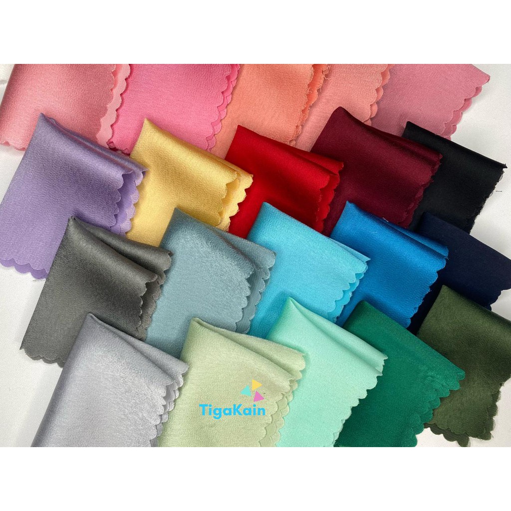 0.5 Meter Bahan Maxmara Polos Import Kain Maxmara Lux