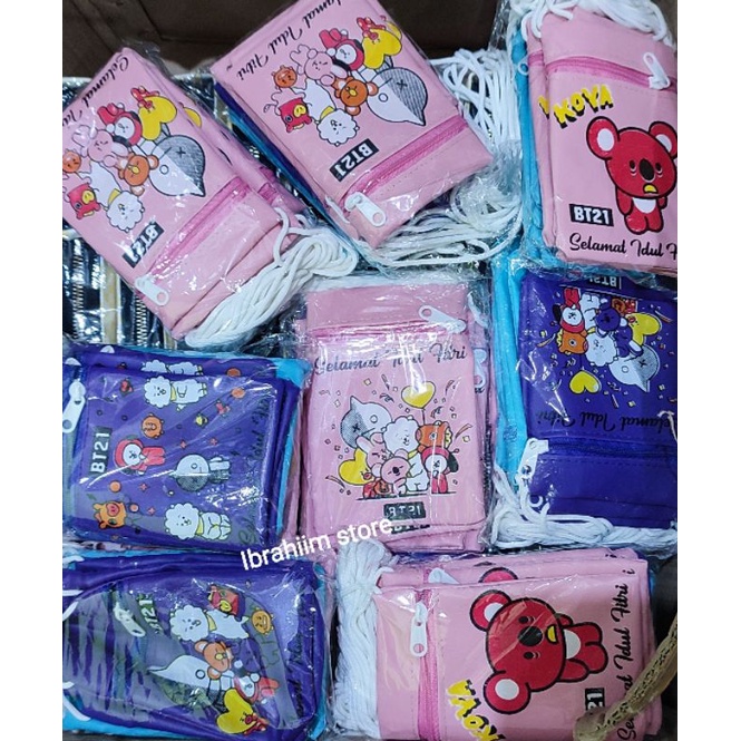 (ISI 12 PCS) TAS ANGPAO LEBARAN ANAK TAS LEBARAN ANAK MURAH TAS DOMPET ANGPAU ANAK MURAH