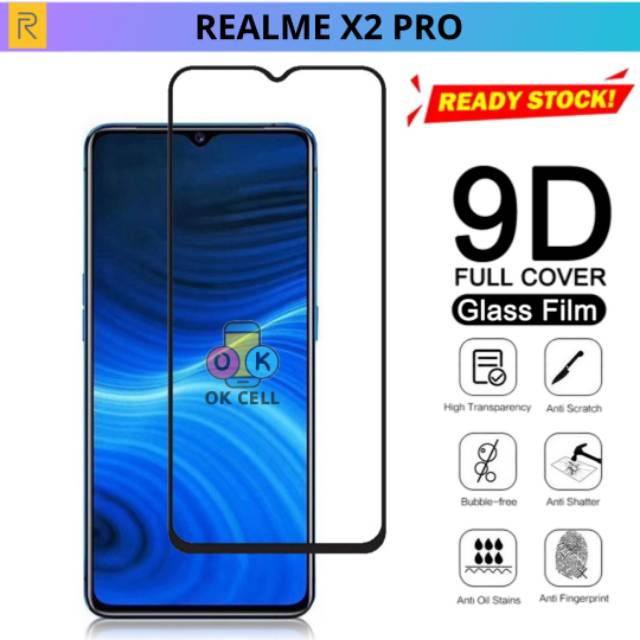Tempered Glass 5D.9D Realme X2 Pro - TG Anti Gores Kaca Realmi X2Pro Full Cover Screen Protector