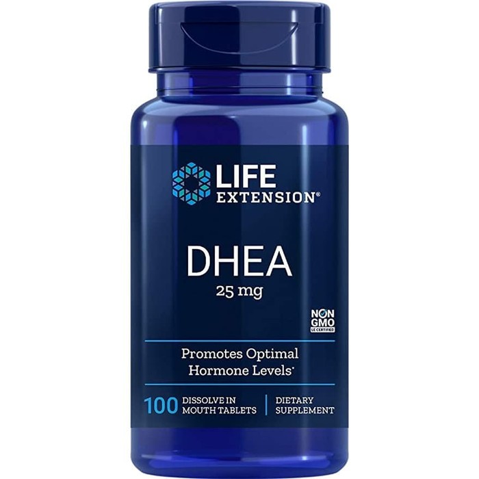 

Life Extension DHEA 25 mg 100 Tabs, Lumer Di mulut ORI USA