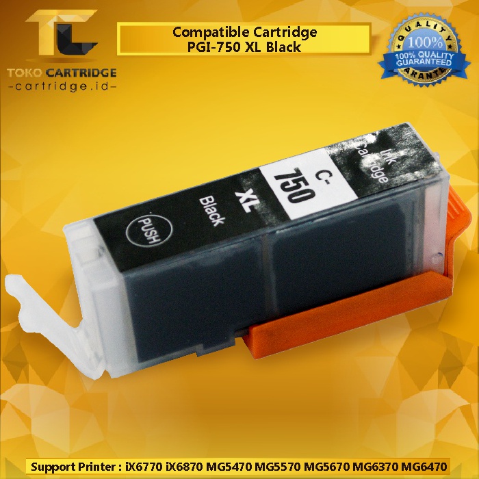 Cartridge Tinta Compatible Canon PGI750 XL CLI751. Quality Refill Printer iX6770 iX6870 MG5470 MG5570 MG5670 MG6370 MG6470 MG7170 MG7570 MX727 MX927 iP7270 iP8770