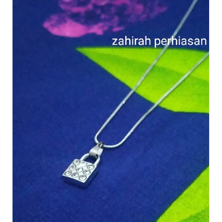 KALUNG WANITA TITANIUM MOTIF LIONTI GEMBOK PERTAMA TITANIUM 123