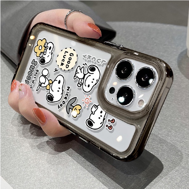 Soft Case Silikon TPU Transparan Motif Anjing Lucu Untuk IPhone 14 13 12 11 Pro XS Max X XR 8 7 6 6S Plus