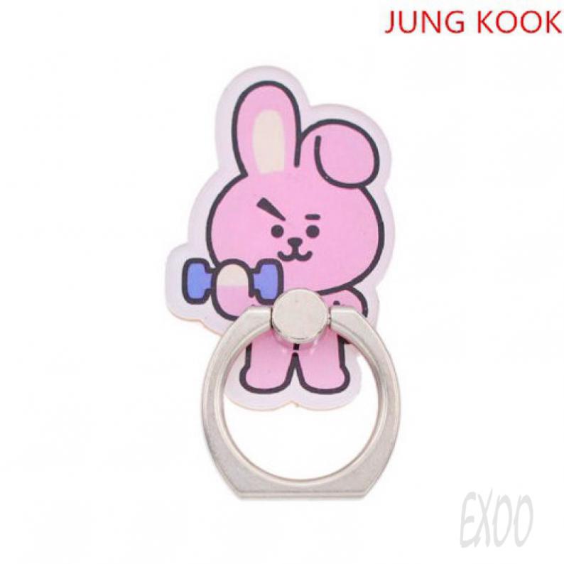 EXOO KPOP Stand BTS  Holder Available Finger Ring BT21 