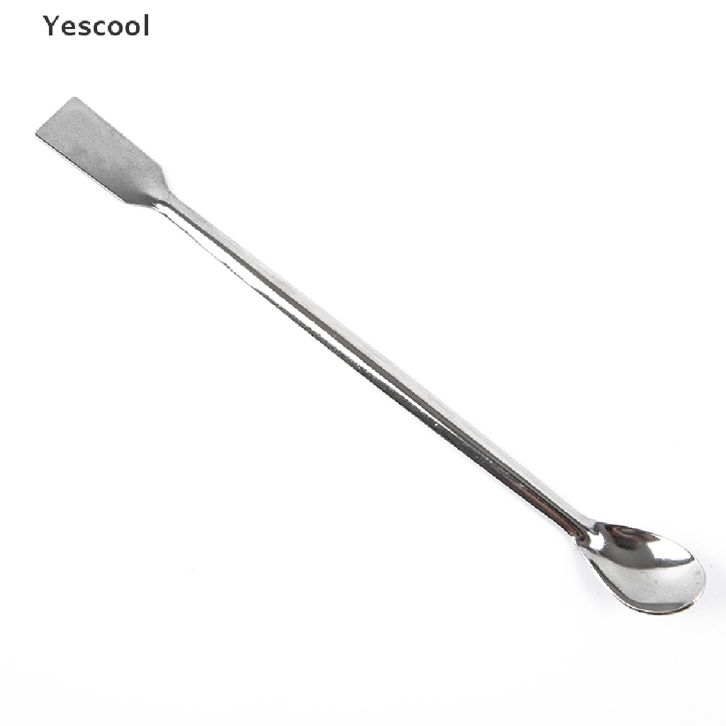 Yescool 12Pcs Sendok Spatula Bahan Stainless Steel Untuk Laboratorium