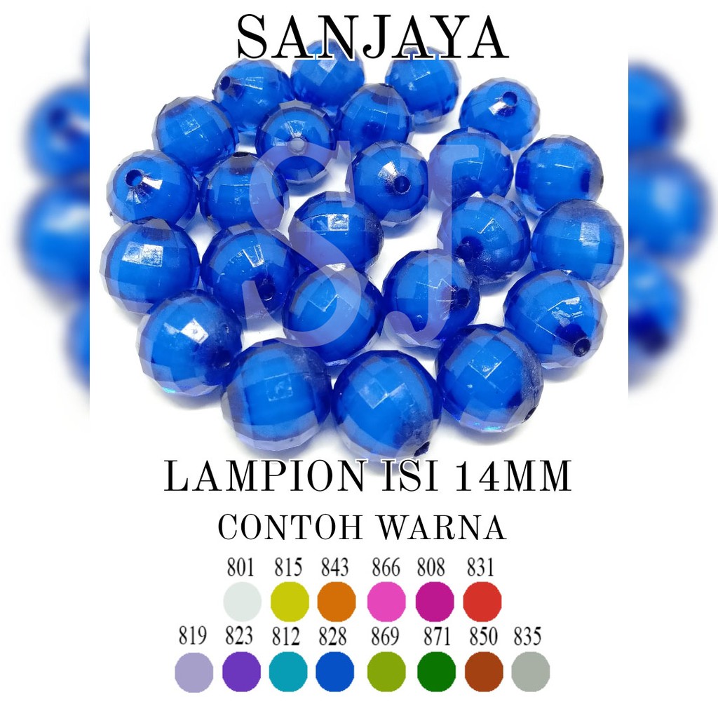 MANIK ISI / MOTE ISI / MANIK AKRILIK ISI BOLA DUNIA / MOTE AKRILIK ISI BOLA DUNIA / MANIK ISI LAMPION / MOTE AC ISI LAMPION 14MM