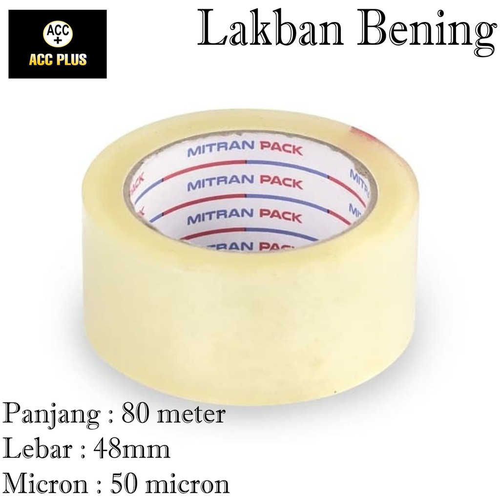 ORIGINAL LAKBAN MITRAN PACK COKLAT / BENING KUALITAS TEBAL KUAT 48mm x 90 YARD FULL / 80 METER