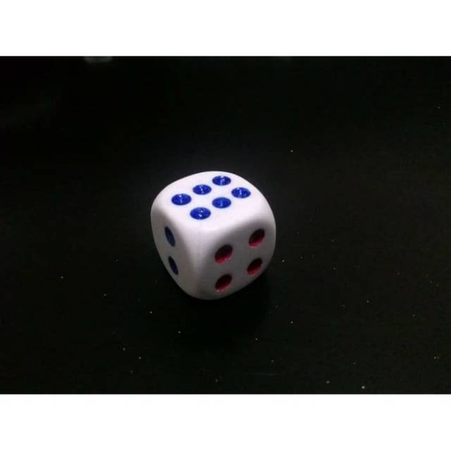 Dadu Mainan PVC Dice Board games Dot Domino Kartu Uno 18mm x 1.8cm Termurah