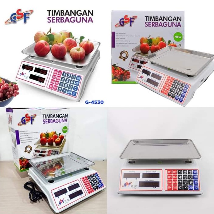 TIMBANGAN SERBAGUNA GSF / TIMBANGAN DIGITAL BUAH 30KG / TIMBANGAN DIGITAL LAUNDRY BARANG 30KG / TIMBANGAN GSF 4530 / GSF4530 / GSF G4530 / GSF G-4530