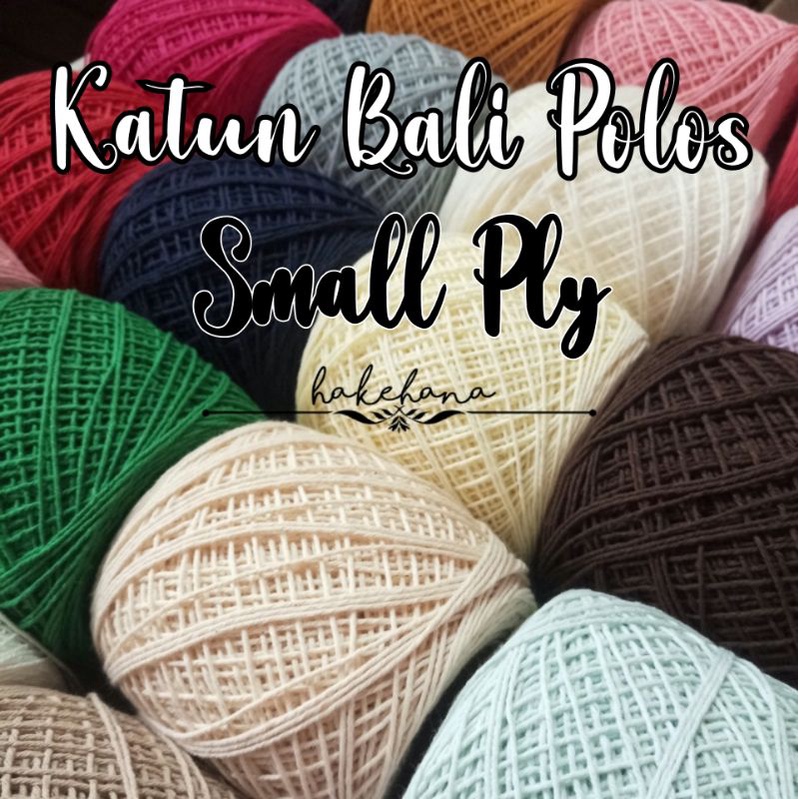 Benang Rajut Katun Bali Polos Small Ply