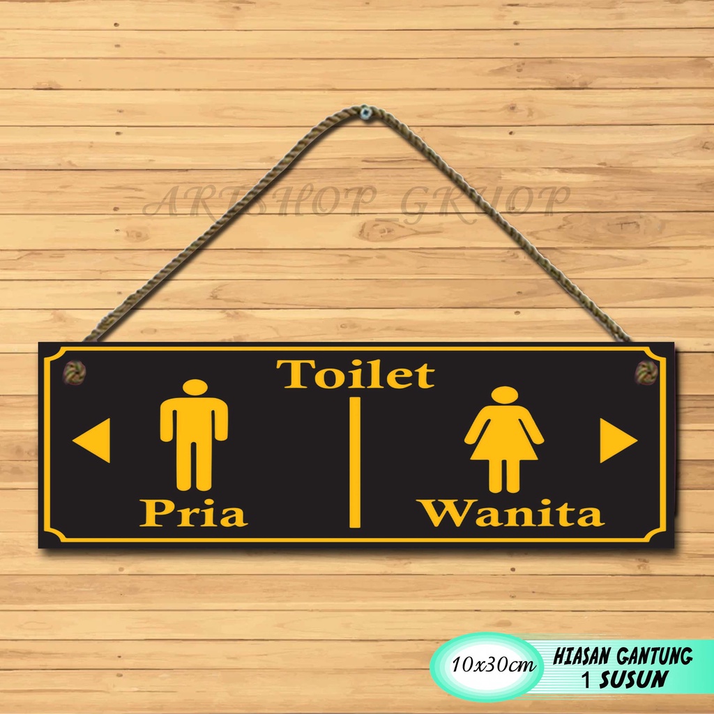 Hiasan dinding pintu pajangan pintu TOILET shabby walldecor poster kayu. pajangan rumah dekorasi