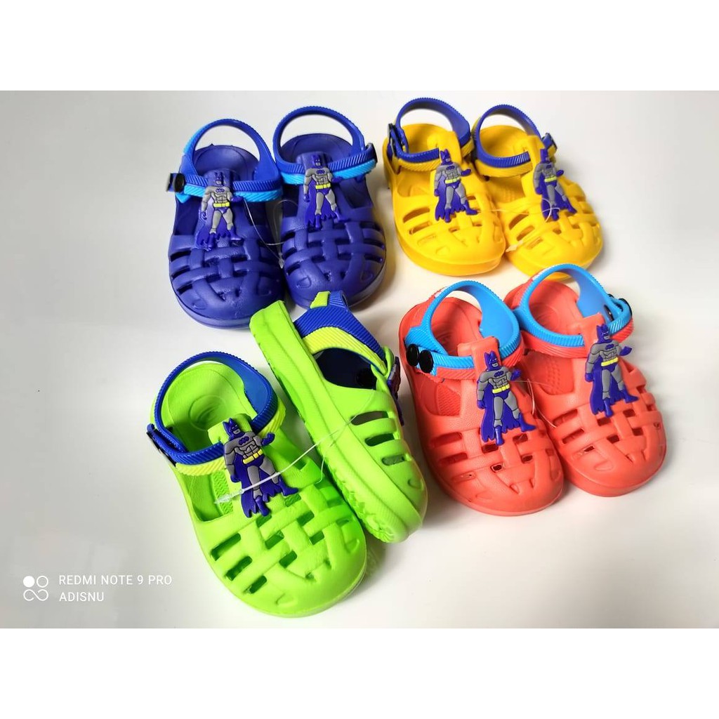 Sandal Baim Anak Anyam Karakter cowok / cewek  Sendal Karet Size 19-24