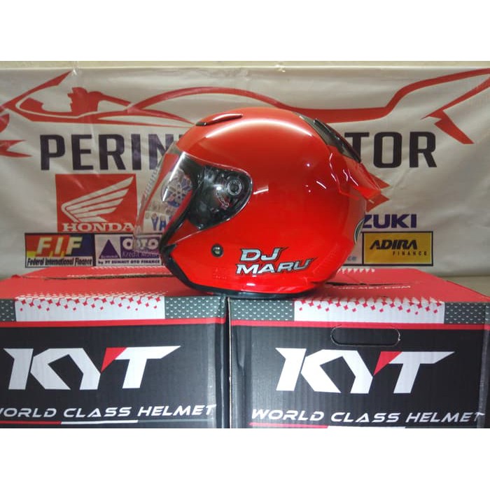 Helm KYT Dj Maru Solid Half Face MERAH