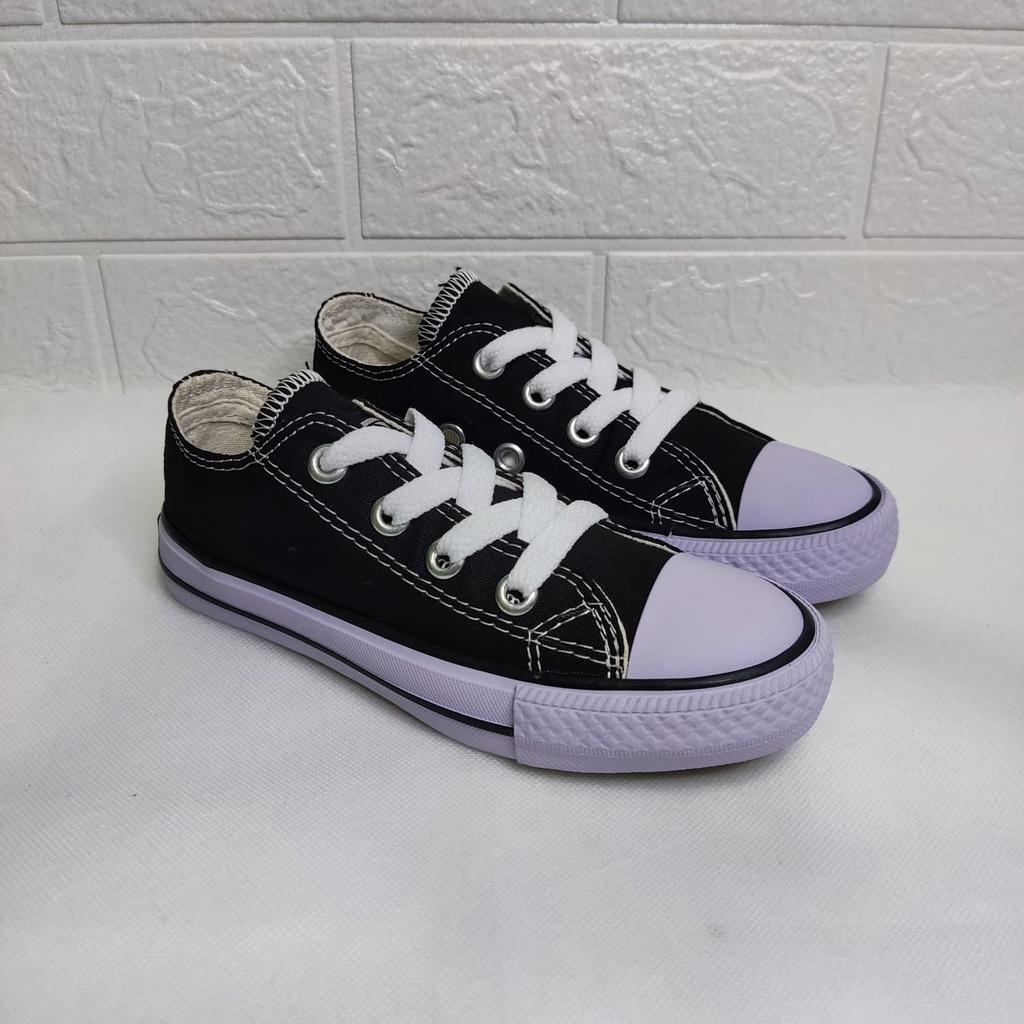 Zatiro- Kids Black White Sepatu Anak Sneakers Classik Sepatu Sekolah Anak Laki Laki