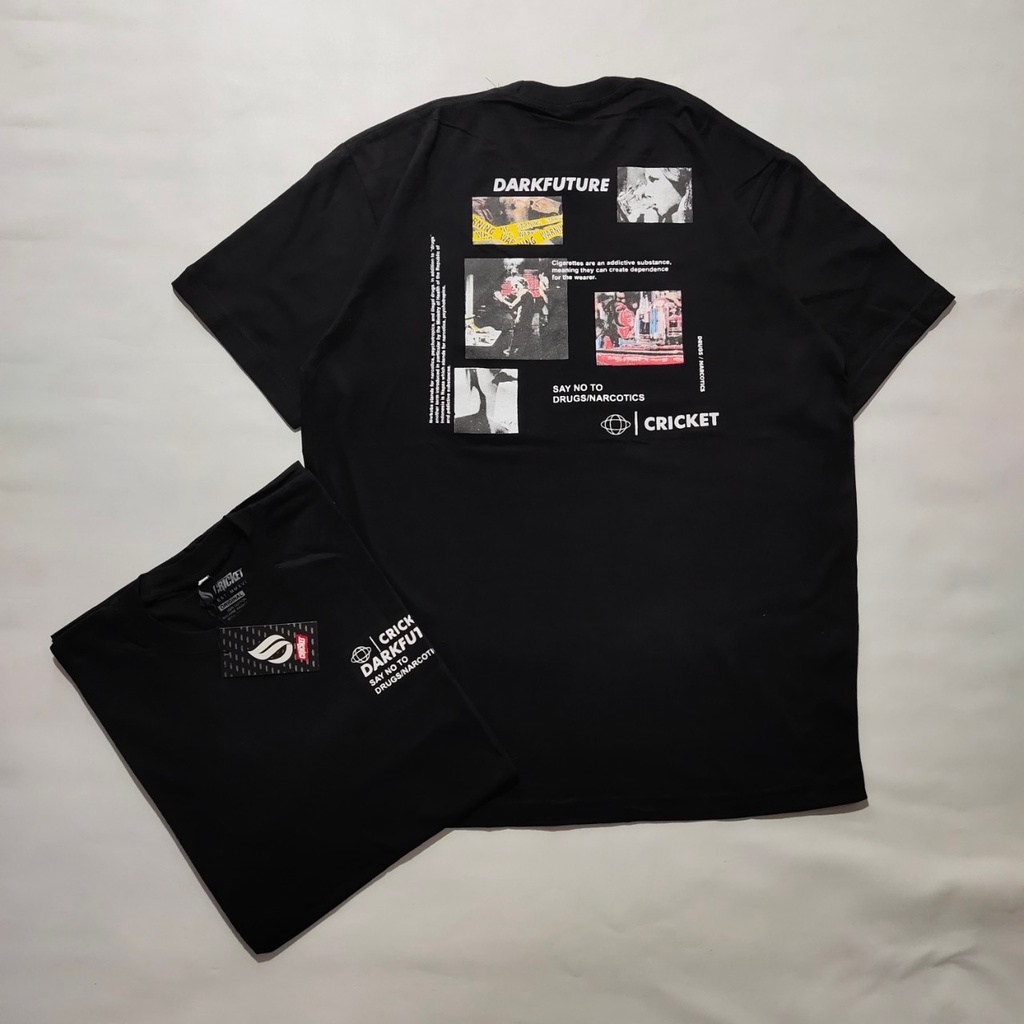 Kaos Distro Premium CRICKET Art WEAR DARK FUTURE Lengan Pendek/Kaos METAL Branded Terpopuler/Kaos Ar