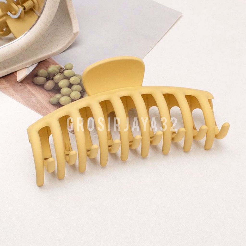 (GROSIRJAYA32) Jedai Rambut GARPU DOFF Jepit Rambut Korea Besar 11cm Praktis Aksesoris Fashion / Jepit Rambut Besar Polos