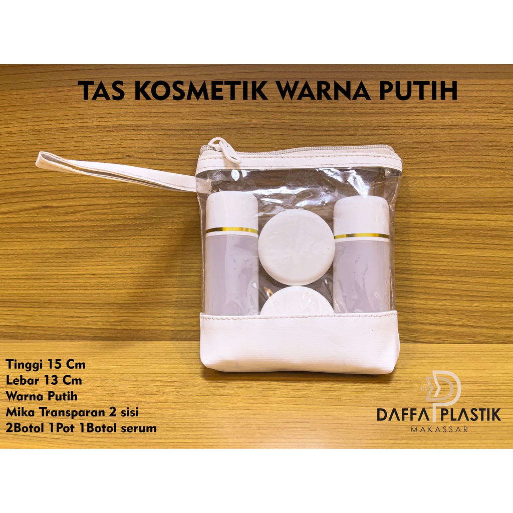 TAS KOSMETIK  / POUCH KOSMETIK WARNA PUTIH