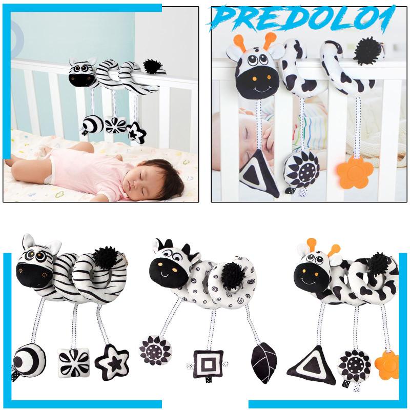 (Predolo1) Mainan Rattle Spiral Bentuk Sapi Untuk Stroller / Car Seat Bayi