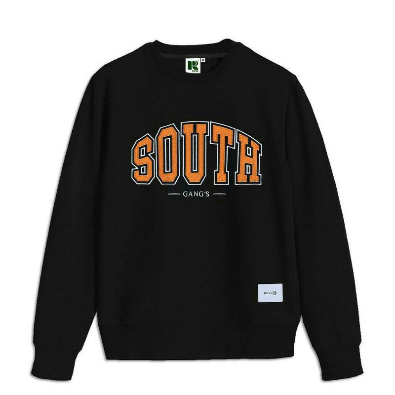 Juragan Hoodie I Crewneck South Russ & Co- Sweater Hoodie Pria South West North Basic Text Bordir