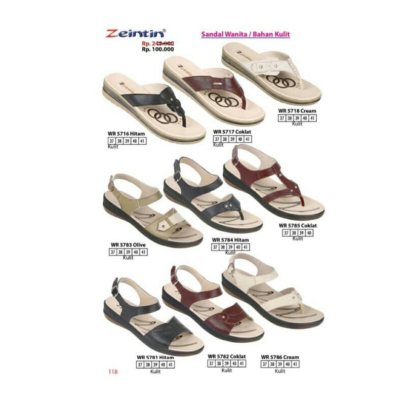 zeintin sandal kulit wanita