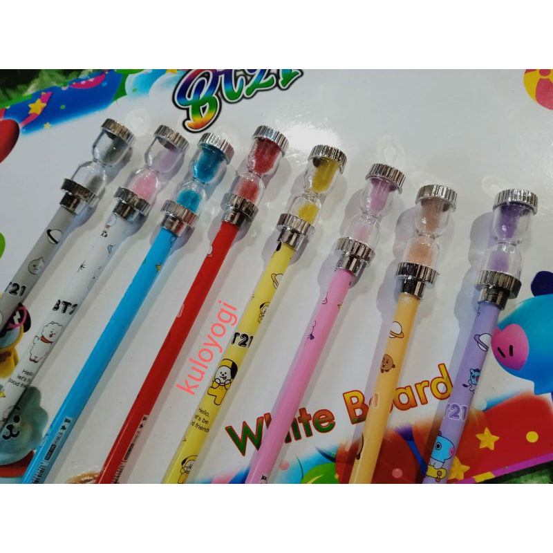 PULPEN GEL PEN GANTUNGAN JAM PASIR BT21