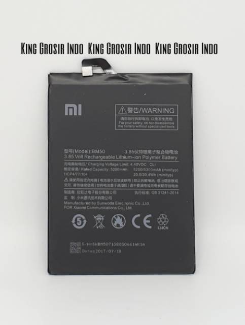 Baterai Xiaomi BM50 Original 100% Xiaomi Redmi Max 2 Battery Batere BM 50 Xiaomi Redmi Max2 MI Max 2