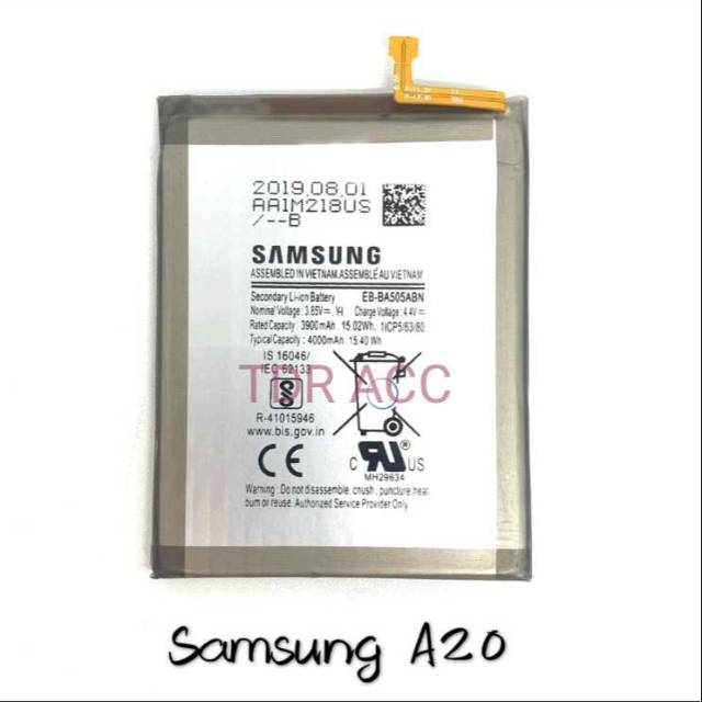 BATERAI SAMSUNG A20/A30/A50/A50S/EB-BA505ABN ORIGINAL 100%