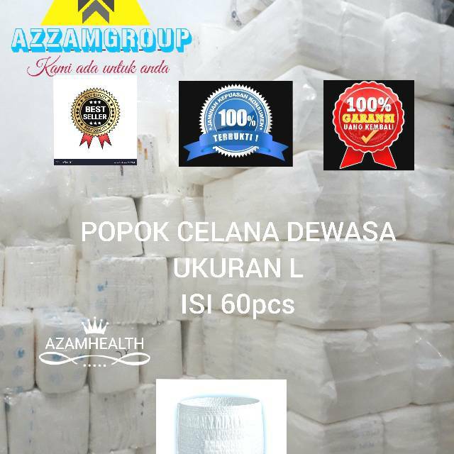 POPOK DEWASA MODEL CELANA uk L 1bal isi 60pcs