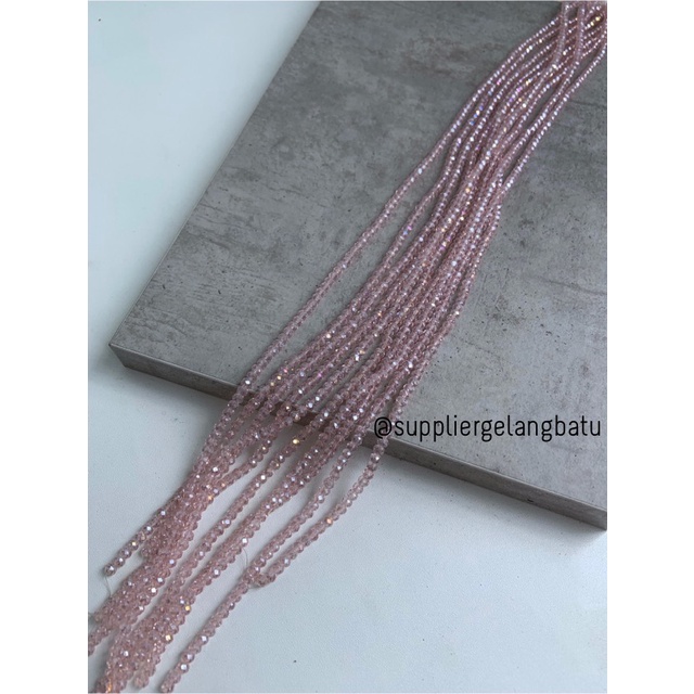 Crystal Ceko Doff 4mm PINK QUARTZ kristal kuarsa segi bahan craft acc