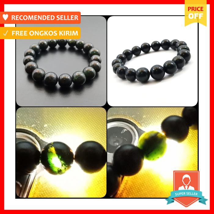 GELANG BATU TERAPI KESEHATAN NATURAL BLACK JADE ASLI ACEH