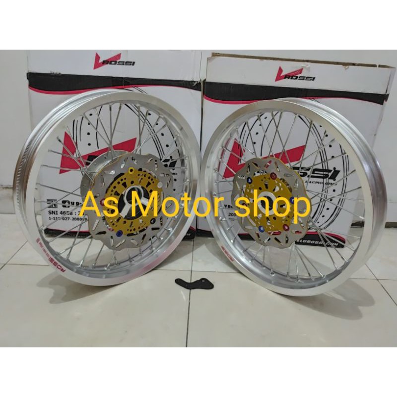 VELG SET ROSSI  TAPAK LEBAR 250 350 RING 17 TROMOL SET FREE CAKRAM NINJA R SS RR