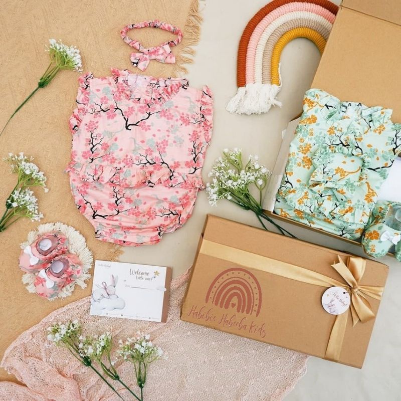 Hampers Baby/ Hampers Bayi/ Baby Gift/ Kado Bayi/ Parcel Bayi/ Newborn/ Baby Girl-Sakura Pink
