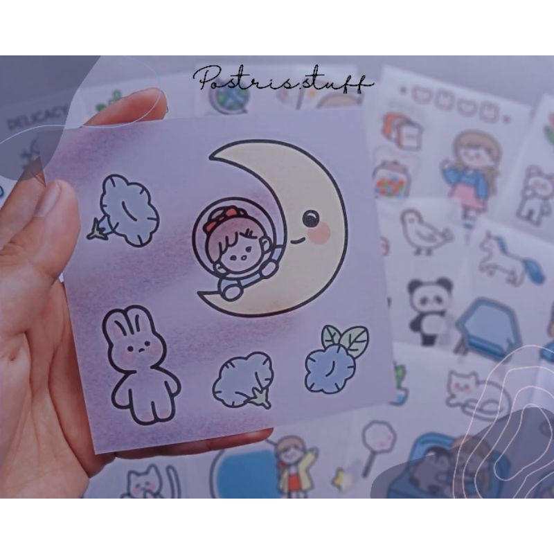 

Postris.stuff bluecute korean stickers kiscut