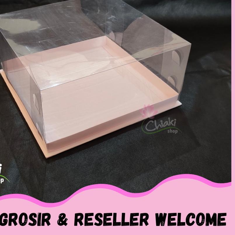 

♘ Box Mika PINK Uk 25 x 25 x T. 12 cm Cupcake isi 9 Cake Pudding Tart Dus Emas Karton Tebal CHIAKI ♪