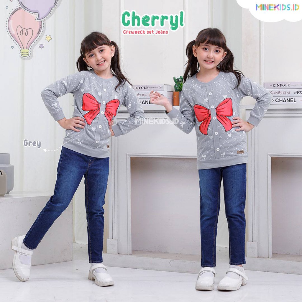 Setelan Jeans Cherryl Crewneck Minekids