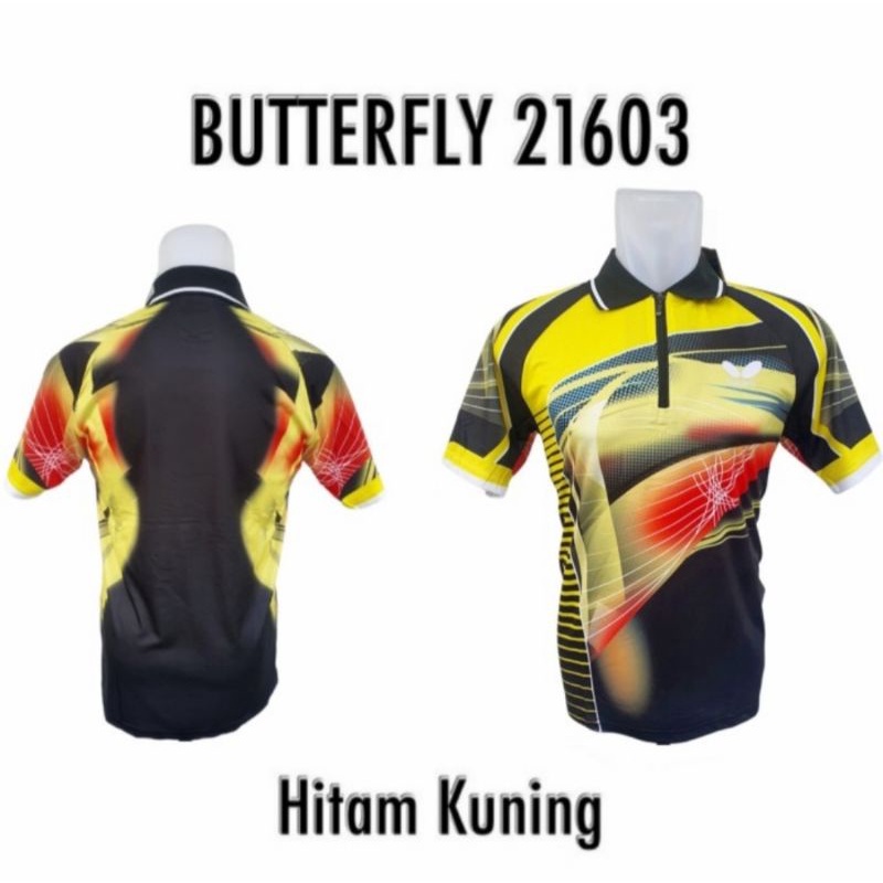 MURAH COD Baju Kaos Jersey Badminton Tenis Meja Pingpong Volly Butterfly 21603 Grade Original GO Imp