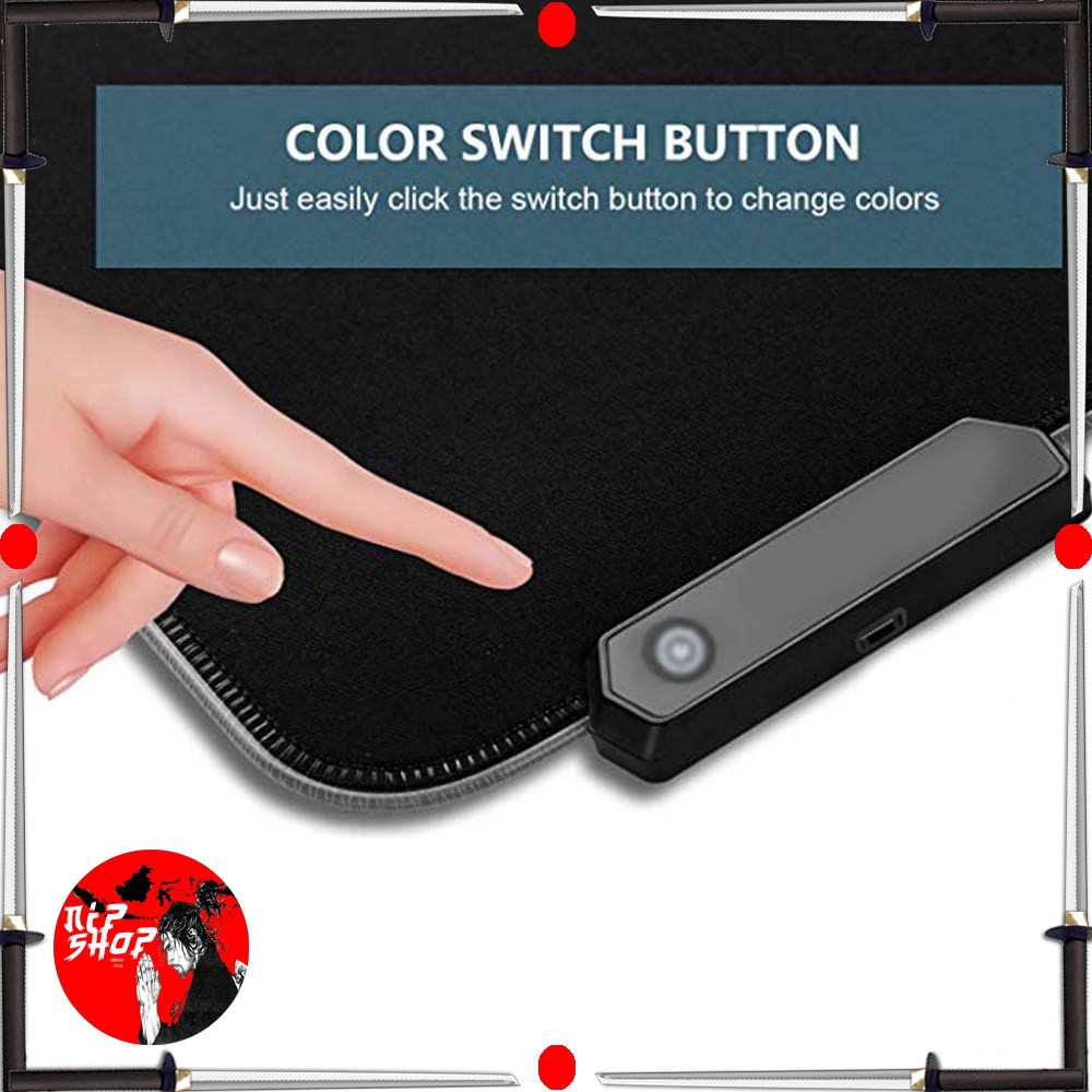 MONTIAN Gaming Mouse Pad Glowing RGB LED High Precision 300 x 780 x 4 mm - GMS-WT5 - Black
