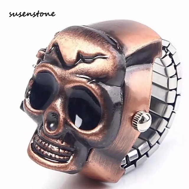 Cincin jam Skull Tengkorak jam cincin tengkorak Jam cincin pria