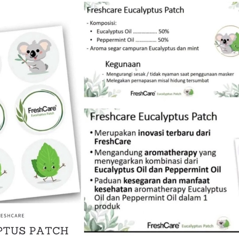 FreshCare Eucalyptus Patch / 1 sachet isi 12 Patch / Freshcare patch