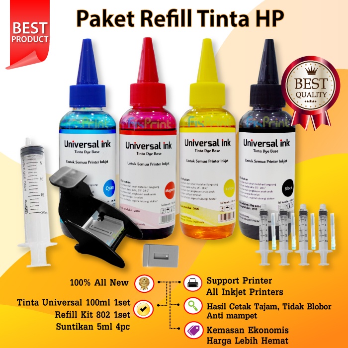 Paket Refill Tinta Printer HP 2135 2335 2336 2337 2775 2776 1515 1510