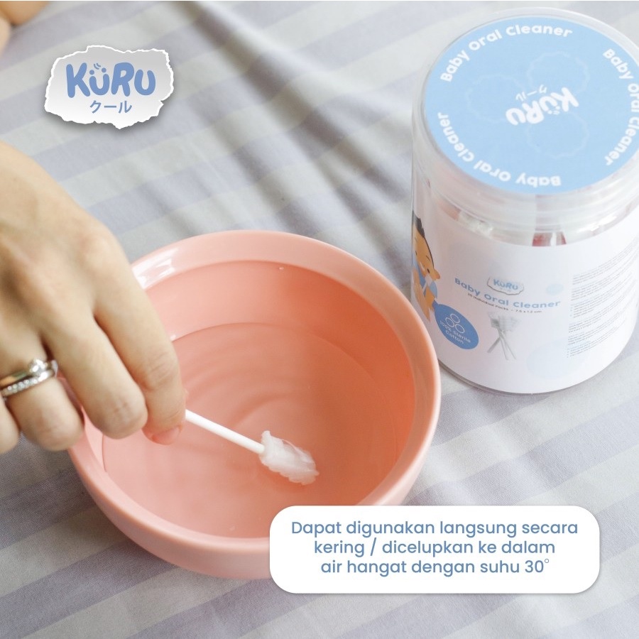 Kuru Baby Oral Cleaner 30pcs Pembersih Lidah Gigi Gusi Mulut Bayi