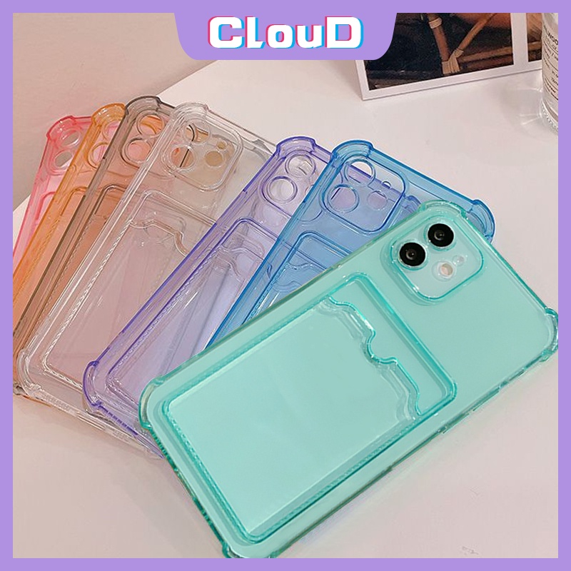 Casing RealMe C35 C21Y C12 C25 5c3 10 9i 5i 6i C25s C25Y C11 2020 C11 C30 C31 C20 C20A Narzo 20 30A 50A 50i Prime Dompet Mewah Slot Kartu Kredit Casing Bening Anti Jatuh