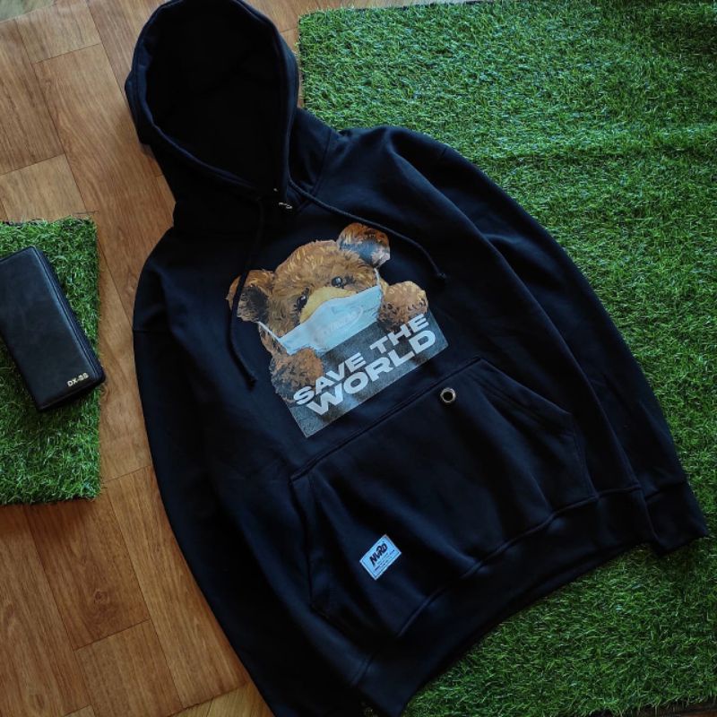 TRIPLE XTREME - HOODIE HITAM BEAR - NEVERDEAD 003
