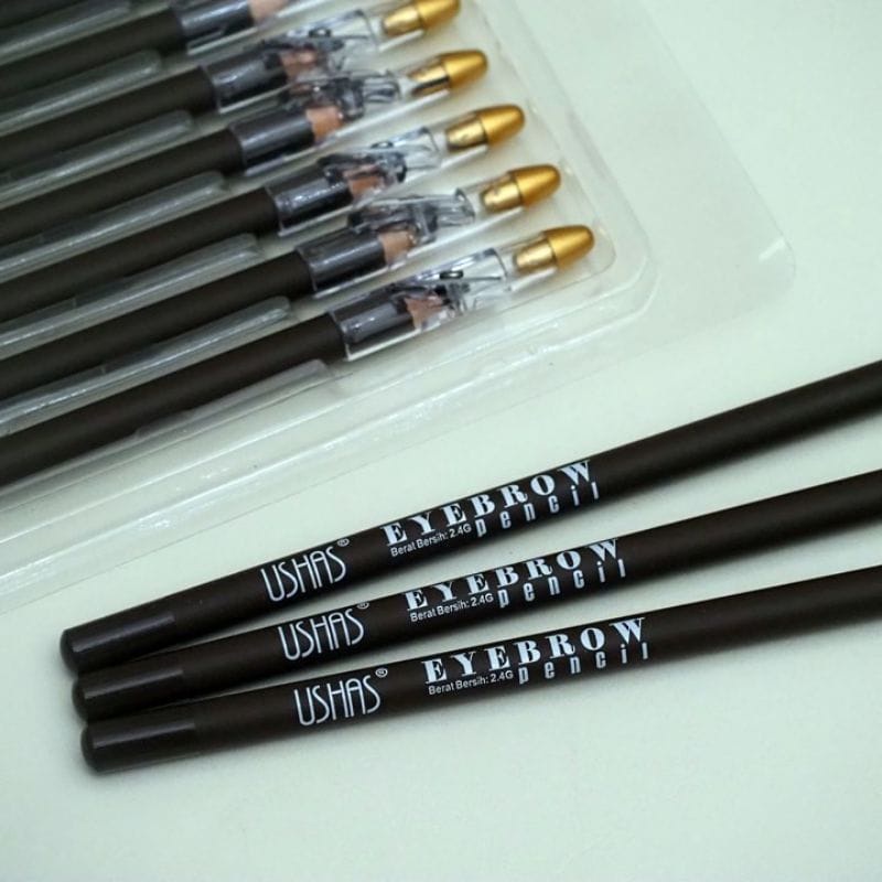 PENSIL ALIS USHAS + SISIR HITAM EYEBROW PENCIL MAKE UP KOSMETIK