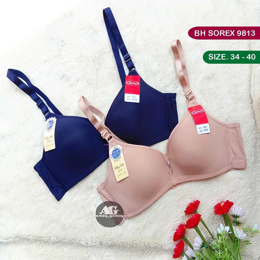 Bra Sorex 9813 Cup Besar [ Setara Cup B-C ] Premium Silky Soft Tanpa Kawat 9813