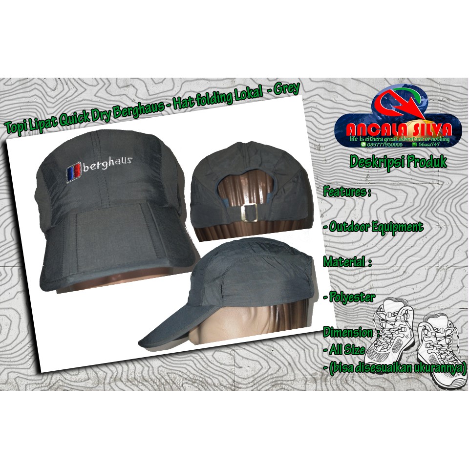 Topi Lipat Quick Dry Berghaus - Hat folding Lokal