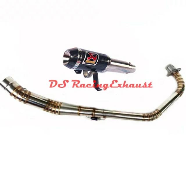 Knalpot akrapovic full system full cacing stainless