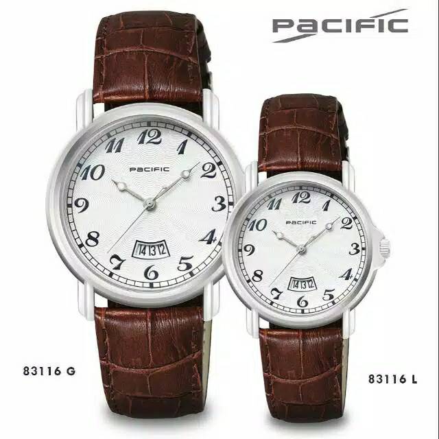 Jam Tangan Couple PACIFIC 83116 ORIGINAL Strap Kulit Garansi 1 Tahun Rp349.000