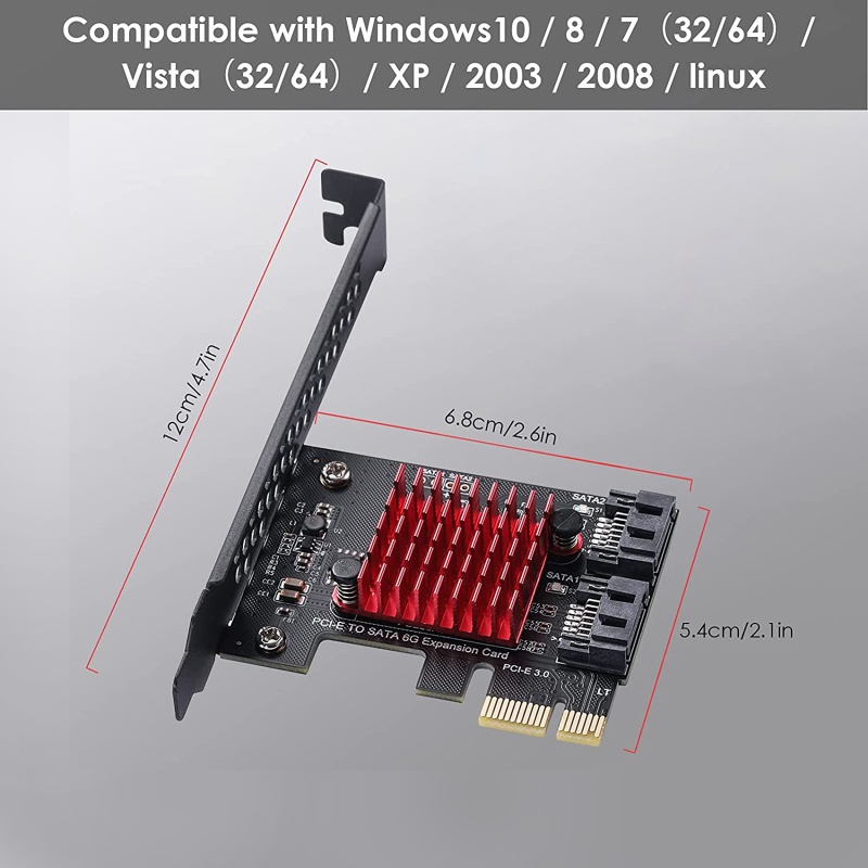 Btsg PCIe Card PCI-E Ke 2kontroler Ekspanding Adapter Dengan Bracket Support2 3.0 Device 6Gbps