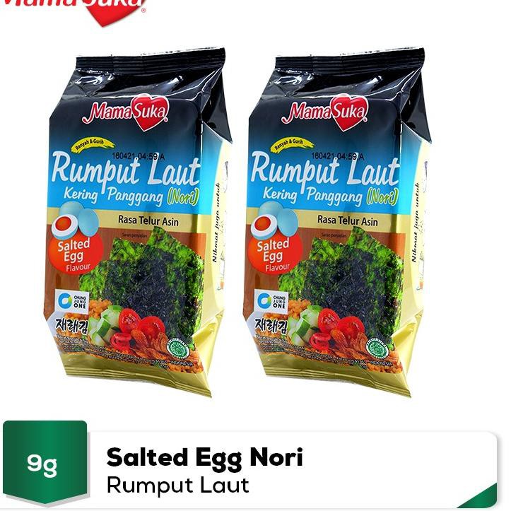

GROSIR Paket Duo - MamaSuka Rumput Laut Panggang Salted Egg (4 pcs)